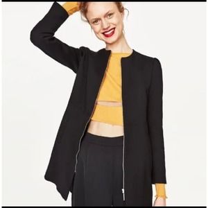 Zara Black Jacket with Gold Accents
